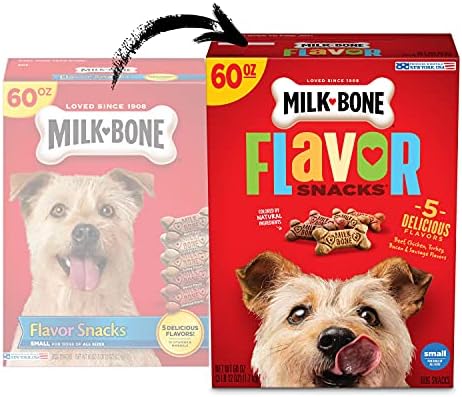 חטיפי טעם עצם חלב פינוקים לכלבים, פינוקים קטנים, 60 אונקיות