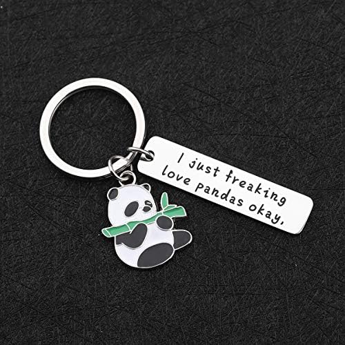 פוטופ אני פשוט מפחיד אהבה פנדה בסדר מחזיק מפתחות מצחיק פנדה מתנה לחברים, אוהבי בעלי חיים