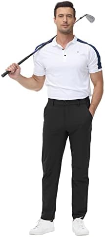 TBMPOY Mens Strets מכנסי גולף קלים משקל קל מהיר עבודה מזדמנים עם 3 כיסים