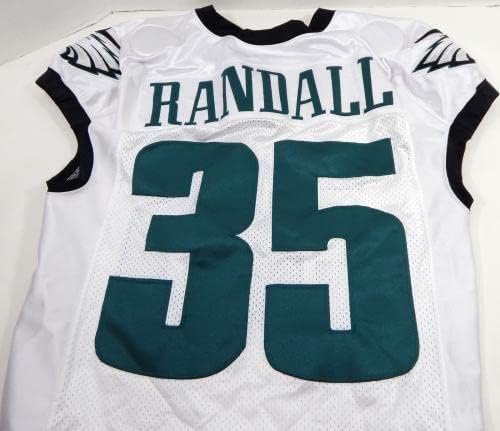 2018 Philadelphia Eagles Randall 35 משחק הונפק ג'רזי תרגול לבן 48 38 - משחק NFL לא חתום בשימוש בגופיות