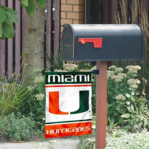 דגל גן הוריקנים של מיאמי ותיבת דואר פוסט פוסט קוטב סט מחזיק