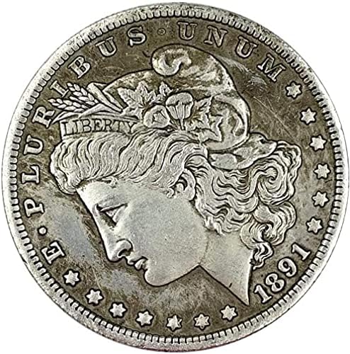 אמריקאי 1891 Morgan Silver Silver Trading מטבע כסף אמריקאי נשר יאנג יאנג אוסף דולר אוסף דולר עותק מזכרת מתנה מטבע מטבע חידוש