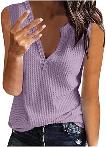נשים 2023 ללא שרוולים כותנה טרקלין קאמי חולצה טנק רגיל רופף מתאים חולצה אפוד חולצת טי אפוד לנשים