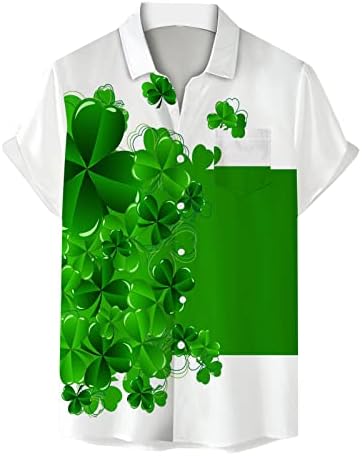 חולצת יום פטריק של קממיר רחוב פטריק תלבושות שמרוק ירוק חולצת טריקו רטרו עם שרשראות ומשקפי שמש סט