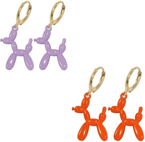 צבעוני קריקטורה כלב להתנדנד עגילי סט חמוד צבעים בוהקים כלב בעלי החיים חישוק עגילים לנשים בנות תכשיטים