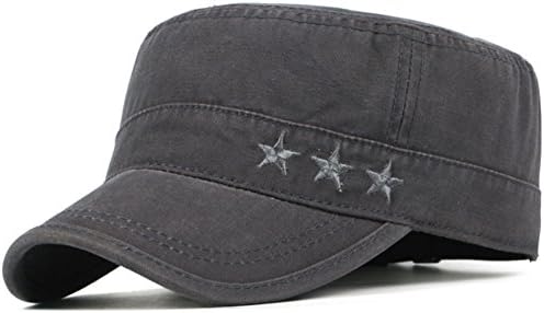 2 חבילה גברים של כותנה צבאי כובעי צוער צבא כובעי בציר שטוח למעלה כובע